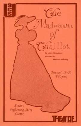 The Madwoman of Chaillot theatre production poster, St. Cloud State University