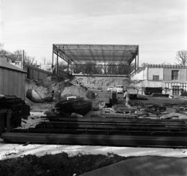 Halenbeck Hall (1965) construction, exterior, St. Cloud State University