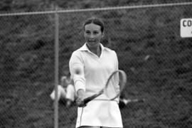 Dawn Peterson plays tennis, St. Cloud State University