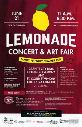 Lemonade Concert and Art Fair poster, St. Cloud State University