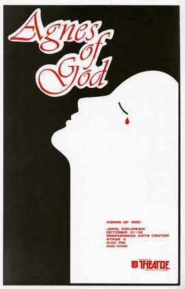 Agnes of God theatre production poster, St. Cloud State University