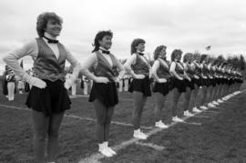 Marching band performs at homecomingﾠ football game, St. Cloud State University