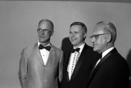 George Budd, Charles Graham, and Robert Wick gather together, Charles Graham inauguration, St. Cloud State University