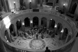 Jazz band performs at the Minnesota state capitol in St. Paul, St. Cloud State University