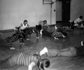 Women do pushups, St. Cloud State University