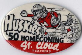 Homecoming button, St. Cloud State University