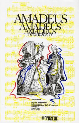 Amadeus theatre production poster, St. Cloud State University
