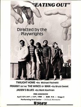 Twilight Home / Franny or the Wings of Man / Jaden's Blues theatre production poster, St. Cloud State University