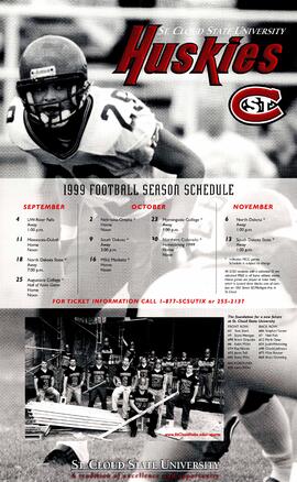 Football season schedule poster, St. Cloud State University