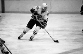 St. Cloud State hockey player Tony Schmalzbauer during a game against St. Olaf College