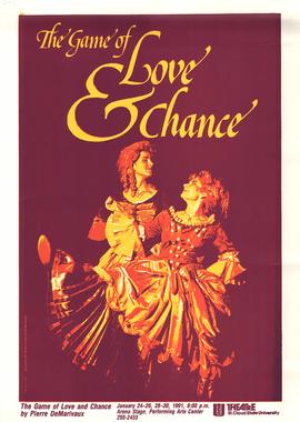 The Game of Love and Chance, theater production poster, St. Cloud State University