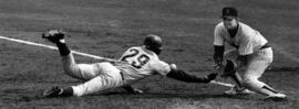 St. Cloud State baseball player P.J. Hanson catches a baseball in a game against North Dakota State University, P.J. Hanson