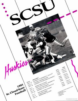 Football season schedule poster, St. Cloud State University