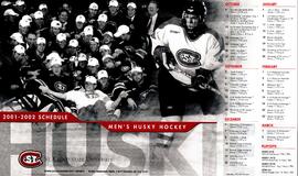 Men's hockey season schedule poster, St. Cloud State University