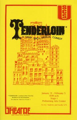 Tenderloin theatre production poster, St. Cloud State