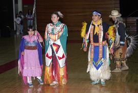 People attend a pow wow, St. Cloud State University