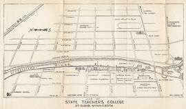 Map, St. Cloud State University, 1947