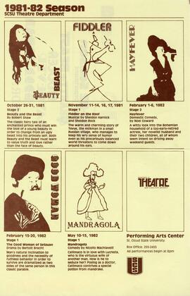 Season production schedule poster, St. Cloud State University