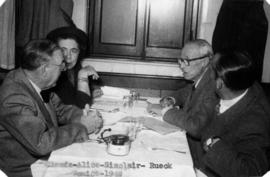 Claude and Sinclair Lewis on a train, Venice, Italy