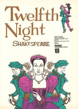 Twelfth Night, theater production poster, St. Cloud State University