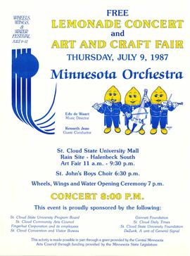 Lemonade Concert and Art Fair poster, St. Cloud State University