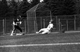 Paul Thielen slides into third base during a St. Cloud State University baseball game against Southwest State University