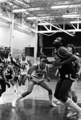 St. Cloud State University men's basketball team plays against the University of Minnesota-Morris