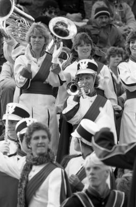 Marching band at the homecomingﾠ football game, St. Cloud State University