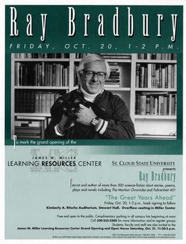 Ray Bradbury poster for the grand opening of Miller Center (2000), St. Cloud State University