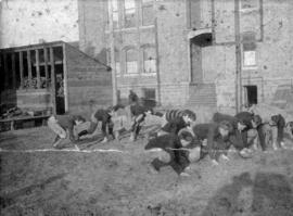 Football team practices, St. Cloud State University