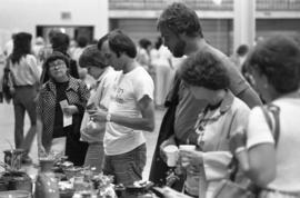 People look at merchandise, Lemonade Fair, St. Cloud State University