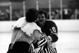 St. Cloud State and University of Wisconsin-River Falls hockey players fight, St. Cloud State University