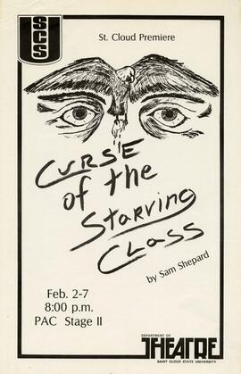 Curse of the Starving Class theatre production poster, St. Cloud State University