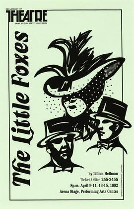 The Little Foxes theatre production poster, St. Cloud State University