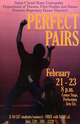 Perfect Pairs dance production poster, St. Cloud State University