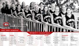 Women's basketball season schedule poster, St. Cloud State University