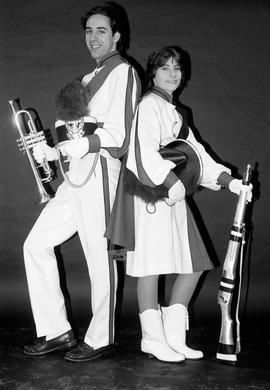 John Warren and Linda Faner of the St. Cloud State University marching band