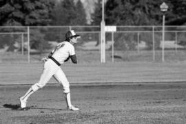 Scott Mansch throws a baseball during a St. Cloud State University baseball game against Augsburg College