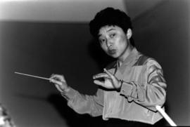 Ching-Hsin Hsu conducts the SCSU orchestra, St. Cloud State University