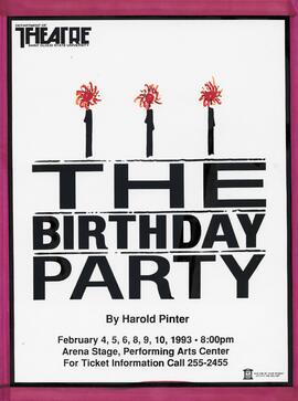 The Birthday Party theatre production poster, St. Cloud State University
