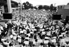 An orchestra performs, Lemonade Concert and Art Fair, St. Cloud State University