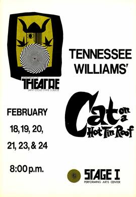 Cat on a Hot Tin Roof theatre production poster, St. Cloud State University