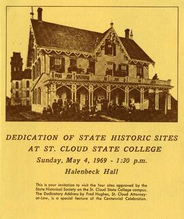 Dedication of State Historic Sites at St. Cloud State College program