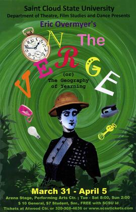 On the Verge (or) The Geography of Yearning theatre production poster, St. Cloud State University