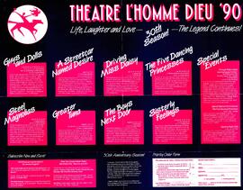 Theatre L'Homme Dieu season theatre production poster, St. Cloud State University