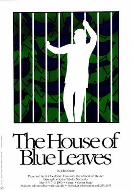 The House of Blue Leaves theatre production poster, St. Cloud State University