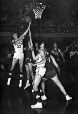 St. Cloud State University plays the Moorhead State in men's basketball