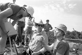 Stan Lewis and Ralph Gundersen at a Sherburne County bison kill site, St. Cloud State University
