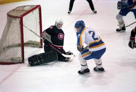 St. Cloud State University plays against Lake Superior State University in men's hockey