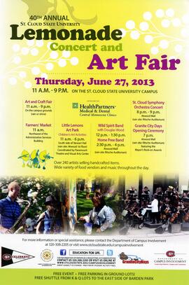Lemonade Concert and Art Fair poster, St. Cloud State University